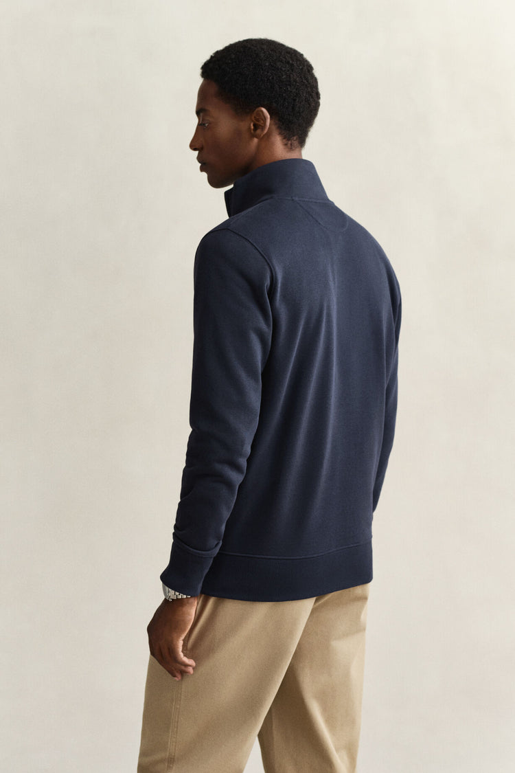 Bluza męska z zamkiem regular fit granatowa