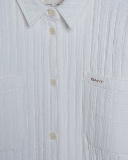 Koszula damska z długim rękawem regular fit kremowa