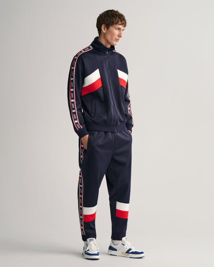 Bluza męska z nadrukiem z zamkiem z długim rękawem regular fit
