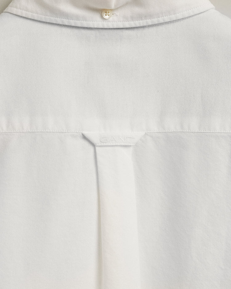 Bawełniana koszula męska z długim rękawem regular fit biała