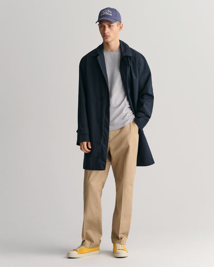 Bawełniany t-shirt męski okrągły dekolt slim fit szary