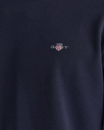 Koszulka męska z długim rękawem i okrągłym dekoltem slim fit