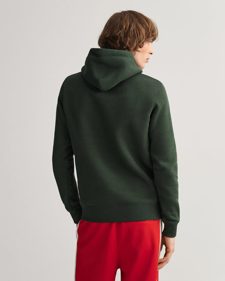 Męska zielona bluza z kapturem regular fit