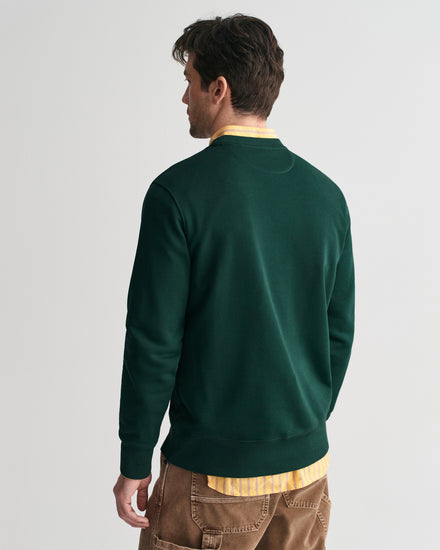 Bluza męska z okrągłym dekoltem regular fit zielona