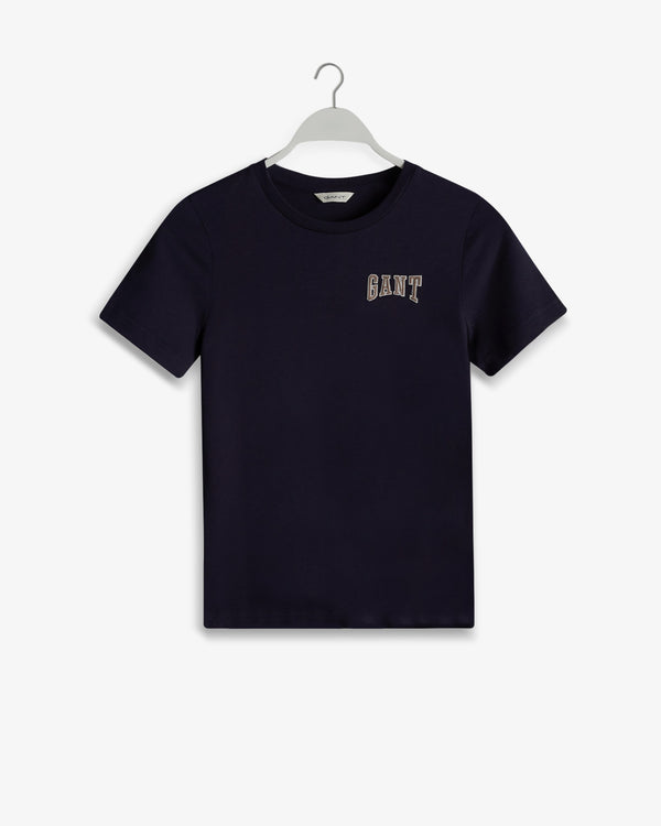 Bawełniana koszulka damska z nadrukiem okrągły kołnierzyk regular fit