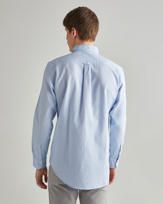 Bawełniana koszula męska z nadrukiem z długim rękawem regular fit