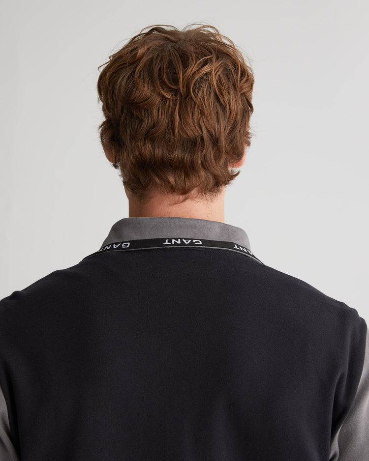 Bawełniana bluza męska z zamkiem regular fit szara