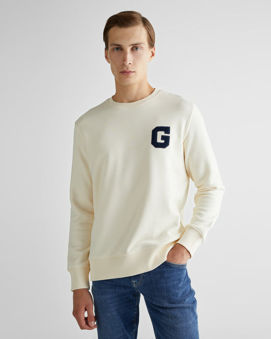 Bluza z nadrukiem "G" z okrągłym dekoltem