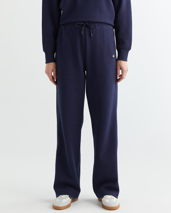 Spodnie dresowe damskie regular fit granatowe