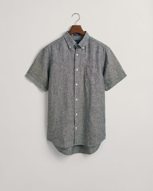 Koszula męska z krótkim rękawem regular fit niebieska