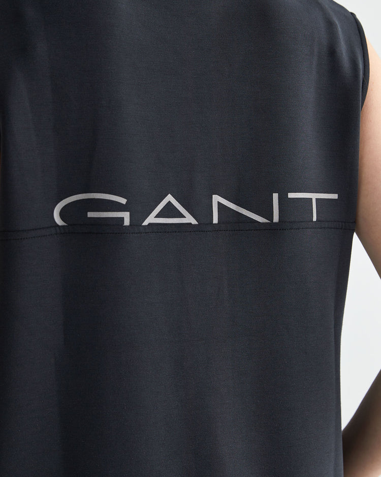 Sukienka damska bez rękawów z nadrukiem z zamkiem regular fit