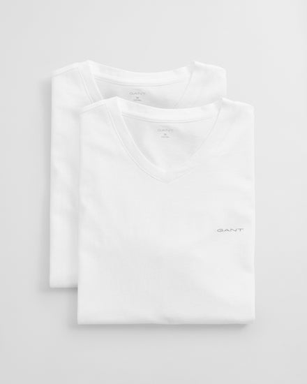 Bielizna męska z okrągłym kołnierzykiem i krótkim rękawem biała