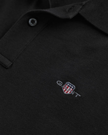 Koszulka polo męska z krótkim rękawem regular fit czarna