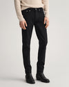 Spodnie jeansowe męskie extra slim fit czarne