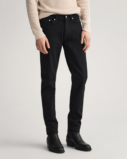 Spodnie jeansowe męskie extra slim fit czarne