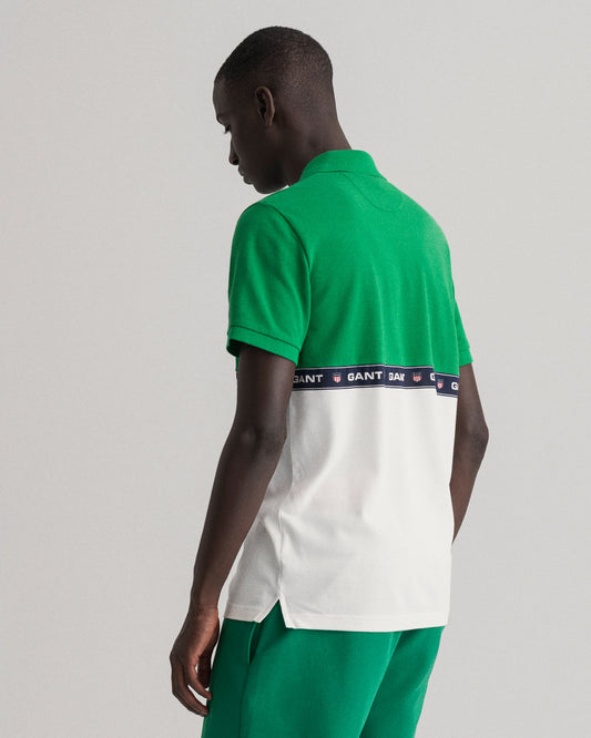 Męska zielona polo regular fit z logo