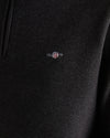Sweter męski z zamkiem do połowy relaxed fit czarny