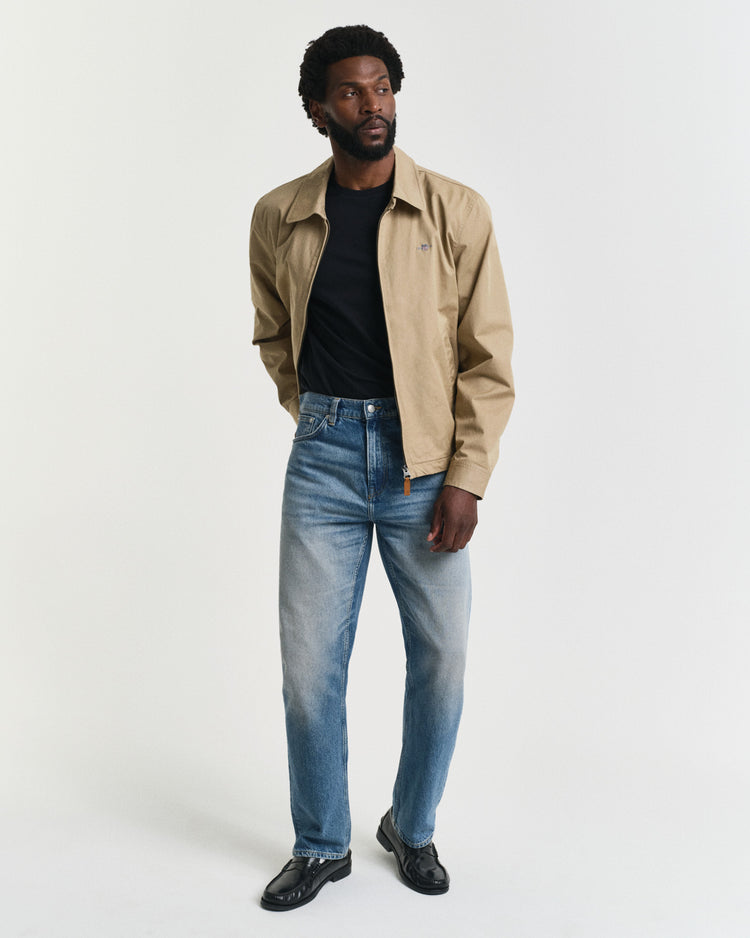 T-shirt męski z nadrukiem z okrągłym kołnierzykiem regular fit czarny