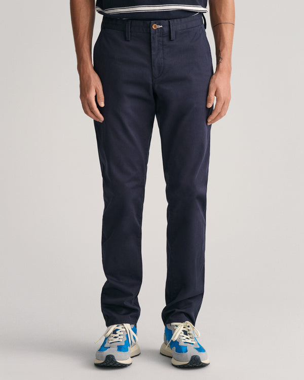 Spodnie męskie slim fit granatowe