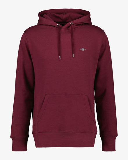 Bluza męska z kapturem regular fit czerwona