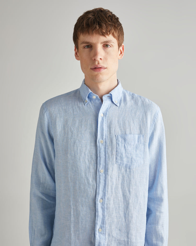 Koszula męska z długim rękawem regular fit niebieska