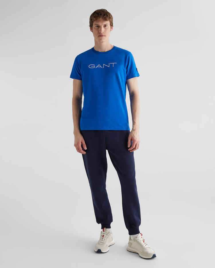 Bawełniany t-shirt męski z nadrukiem regular fit