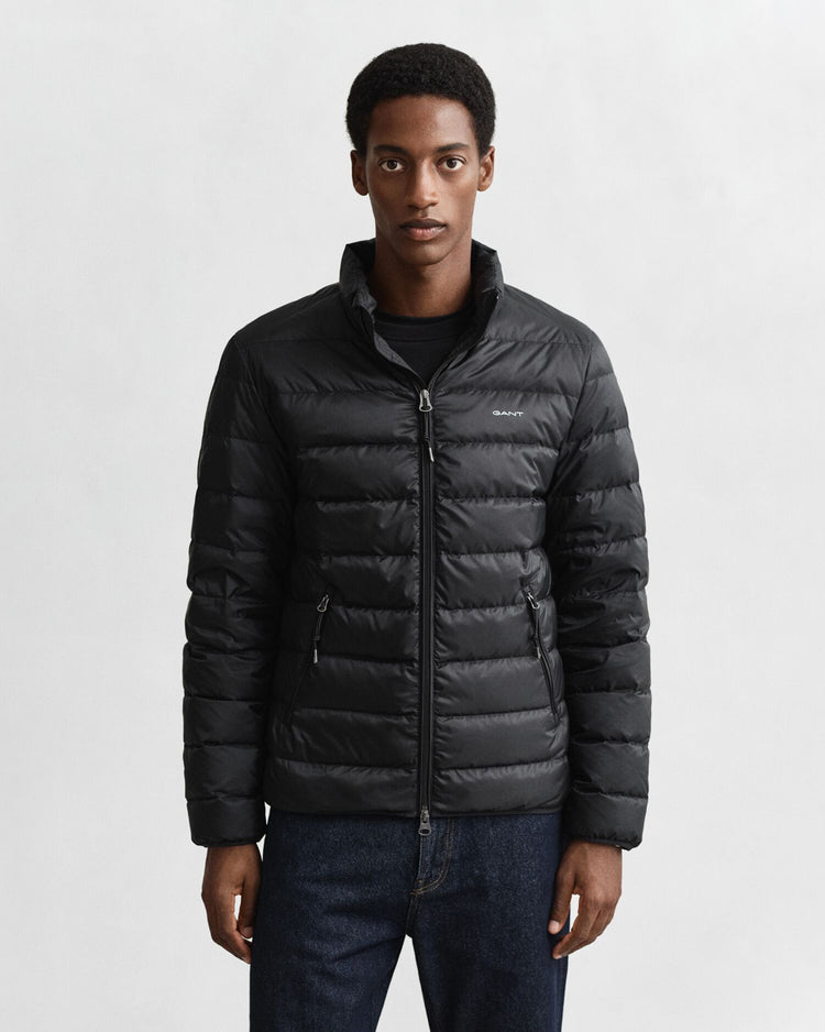 Kurtka męska ze stójką z długim rękawem regular fit czarna