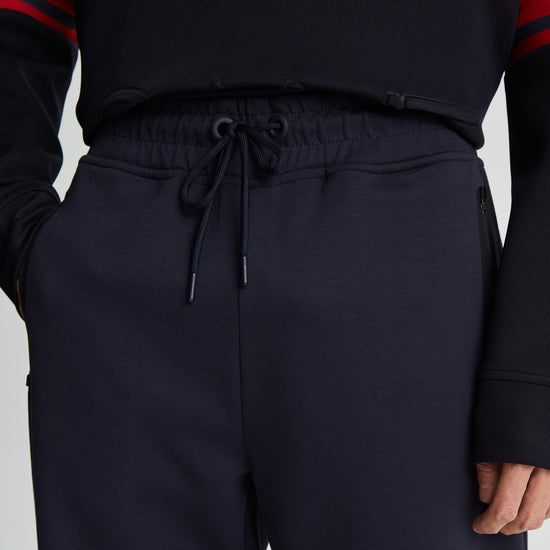 Męskie granatowe spodnie dresowe regular fit
