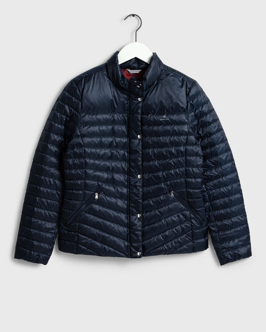 Kurtka damska zapinana na guziki z długim rękawem granatowa