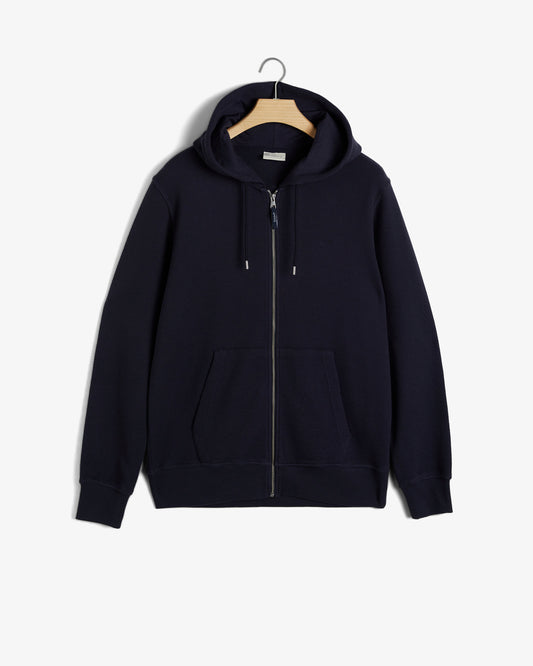 Bawełniana bluza męska z zamkiem regular fit granatowa