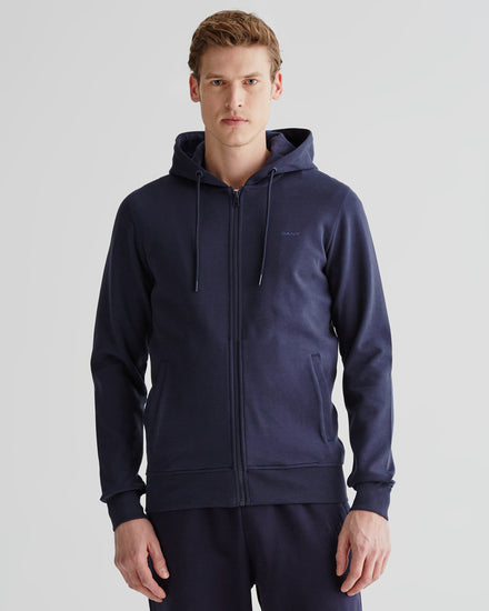 Bluza męska z zamkiem regular fit granatowa