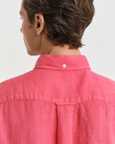 Koszula męska z długim rękawem regular fit różowa