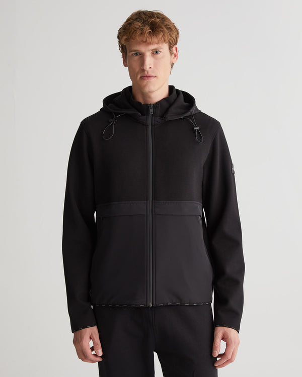 Bluza męska z zamkiem regular fit czarna