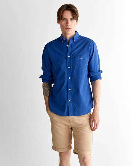 Koszula męska z długim rękawem regular fit granatowa