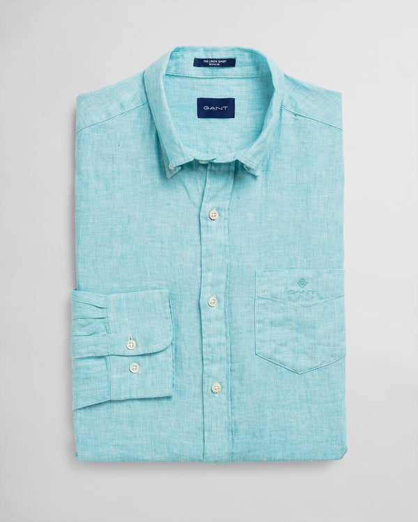 Koszula męska z długim rękawem regular fit niebieska