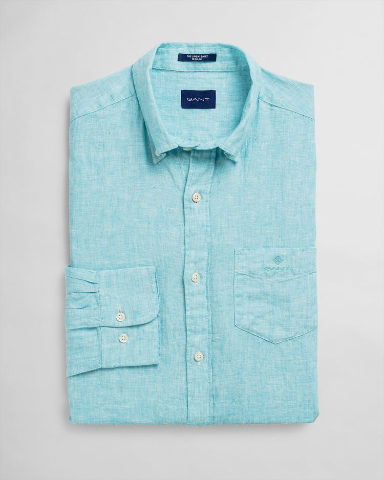 Koszula męska z długim rękawem regular fit niebieska