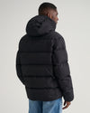 Męska czarna kurtka z kapturem regular fit