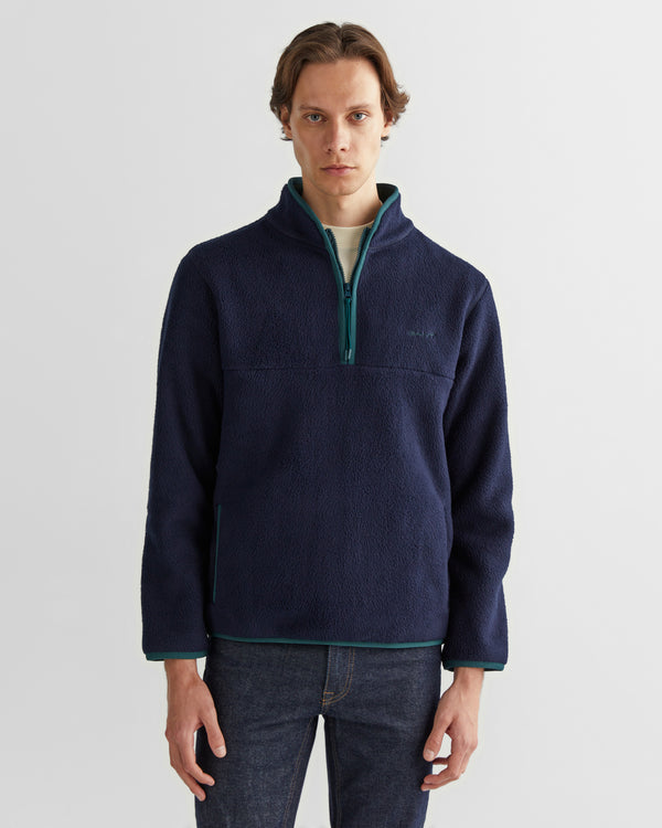 Bluza męska z zamkiem do połowy z długim rękawem regular fit