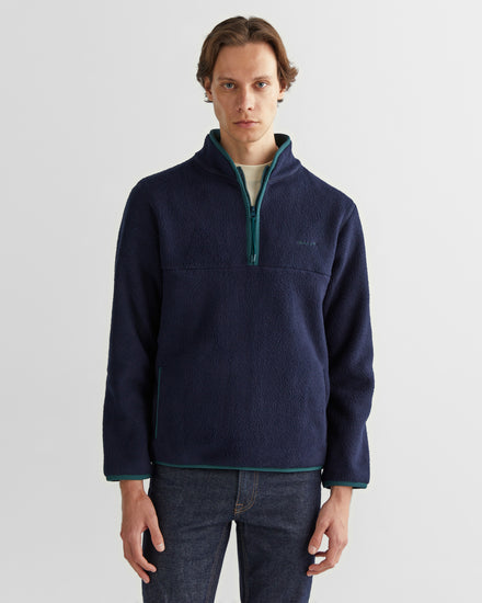 Bluza męska z zamkiem do połowy z długim rękawem regular fit