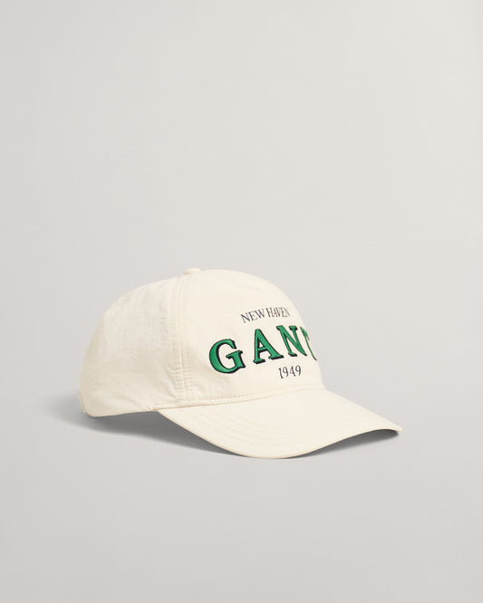 Czapka z daszkiem unisex z nadrukiem beżowa