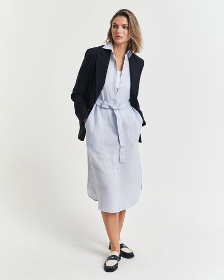 Sukienka damska z krótkim rękawem i kołnierzykiem w szpic regular fit