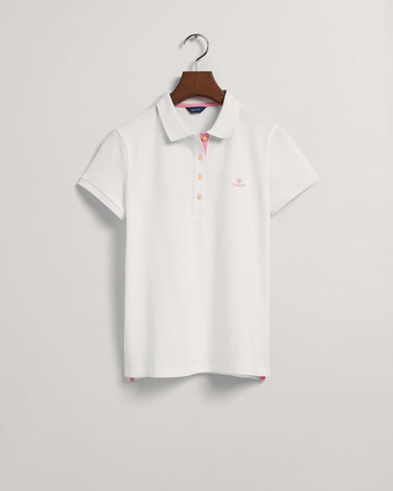 Koszulka polo z piki z kołnierzykiem w kontrastowym kolorze