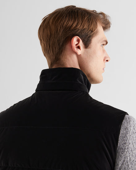 Bezrękawniki męskie z kapturem z nadrukiem regular fit czarne