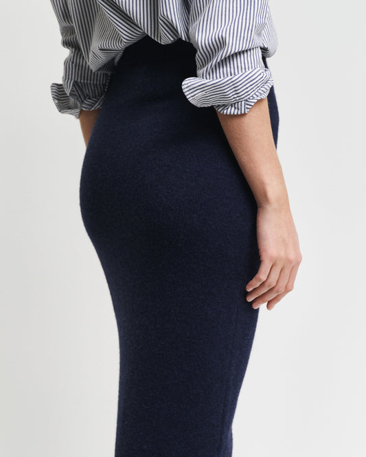 Spódnica damska slim fit granatowa