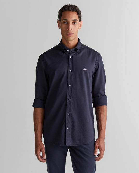 Koszula męska z długim rękawem regular fit granatowa