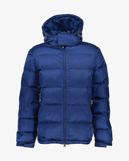 Kurtka męska z kapturem regular fit niebieska