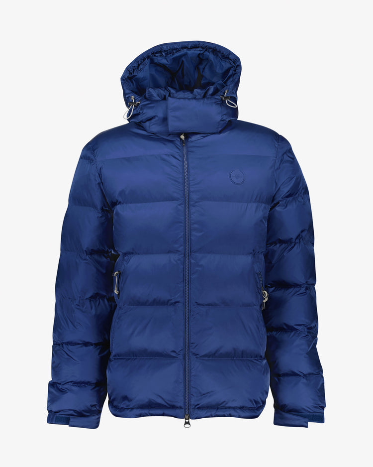 Kurtka męska z kapturem regular fit niebieska