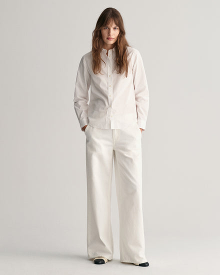 Koszula damska z długim rękawem regular fit biała