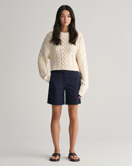 Szorty damskie slim fit granatowe