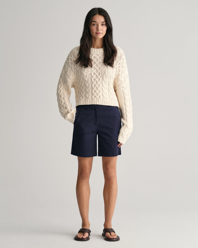 Szorty damskie slim fit granatowe